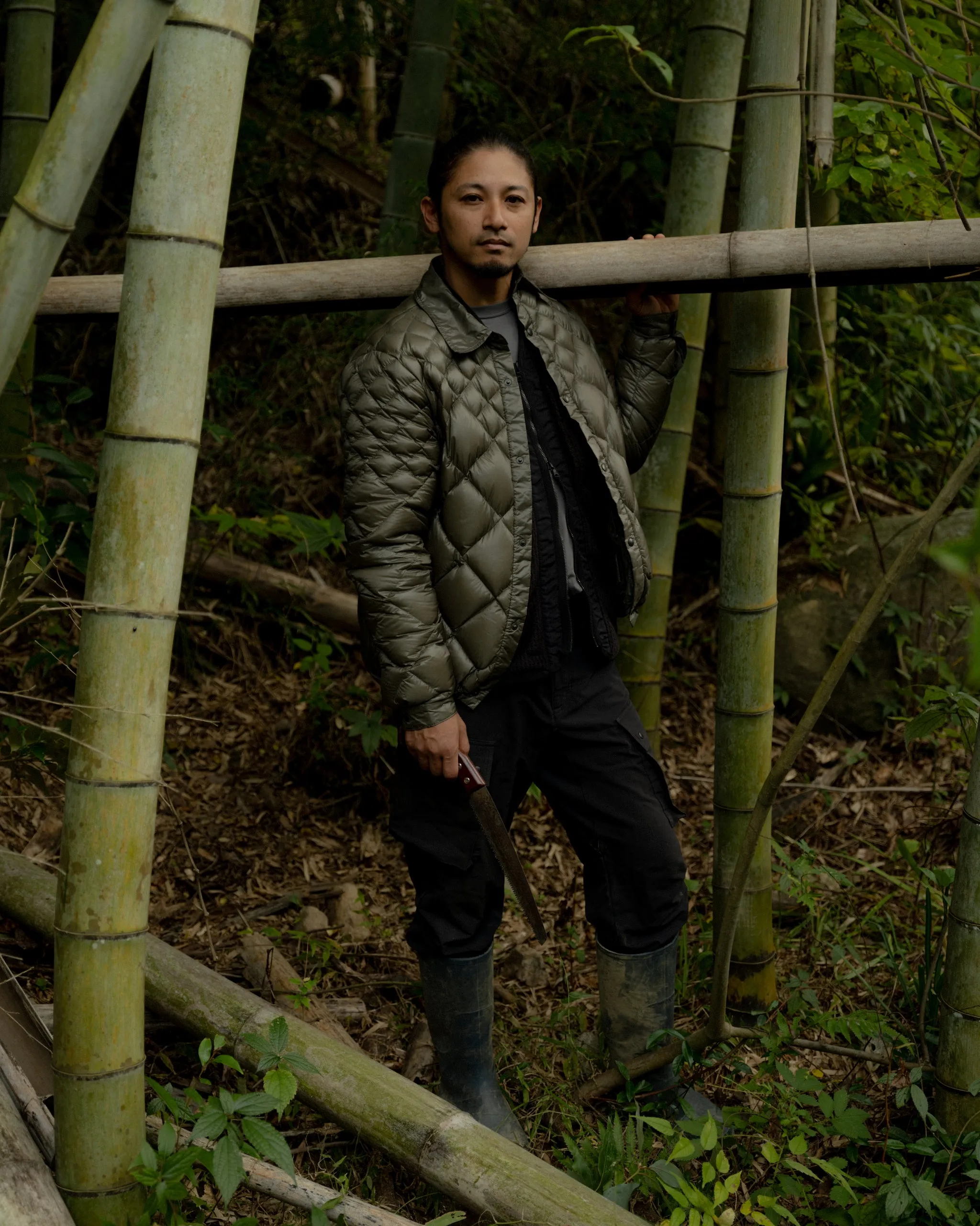 / NANGA Skyline Shirt Jacket - Nylon Ripstop / Goose Down Olive