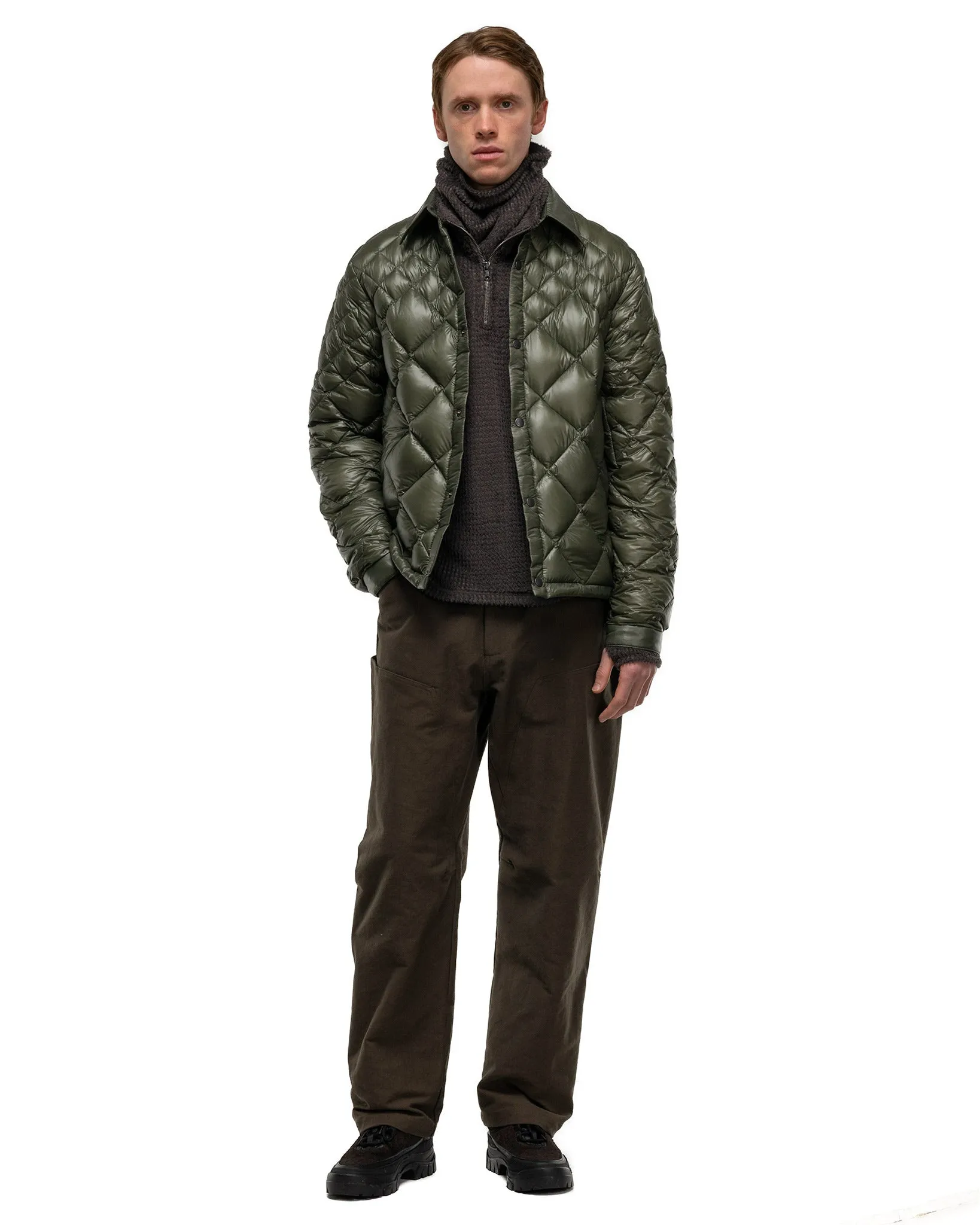 / NANGA Skyline Shirt Jacket - Nylon Ripstop / Goose Down Olive