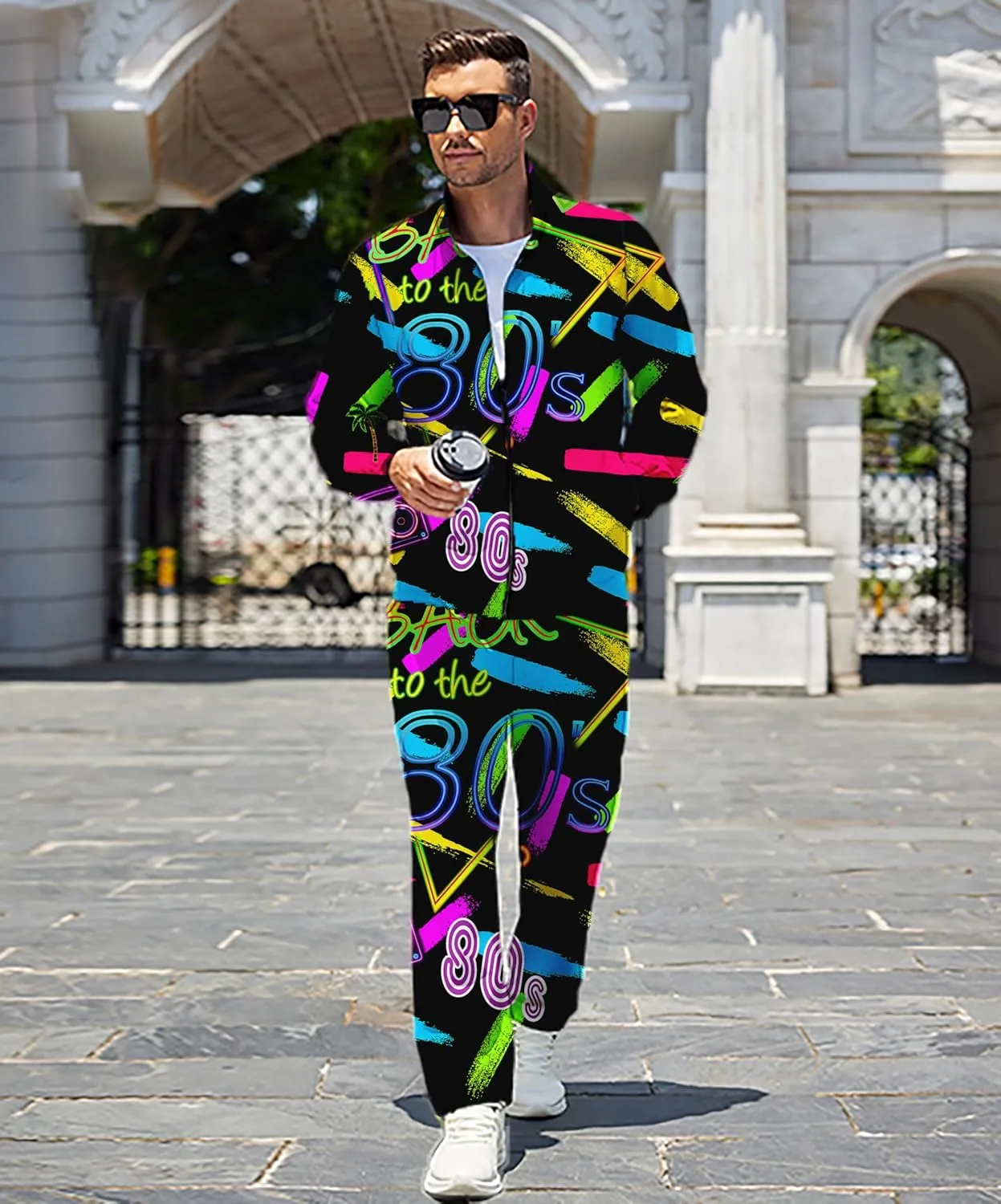 001 80s/90s Outfit for Men, Sweatsuit Set, Tracksuit, 01-S