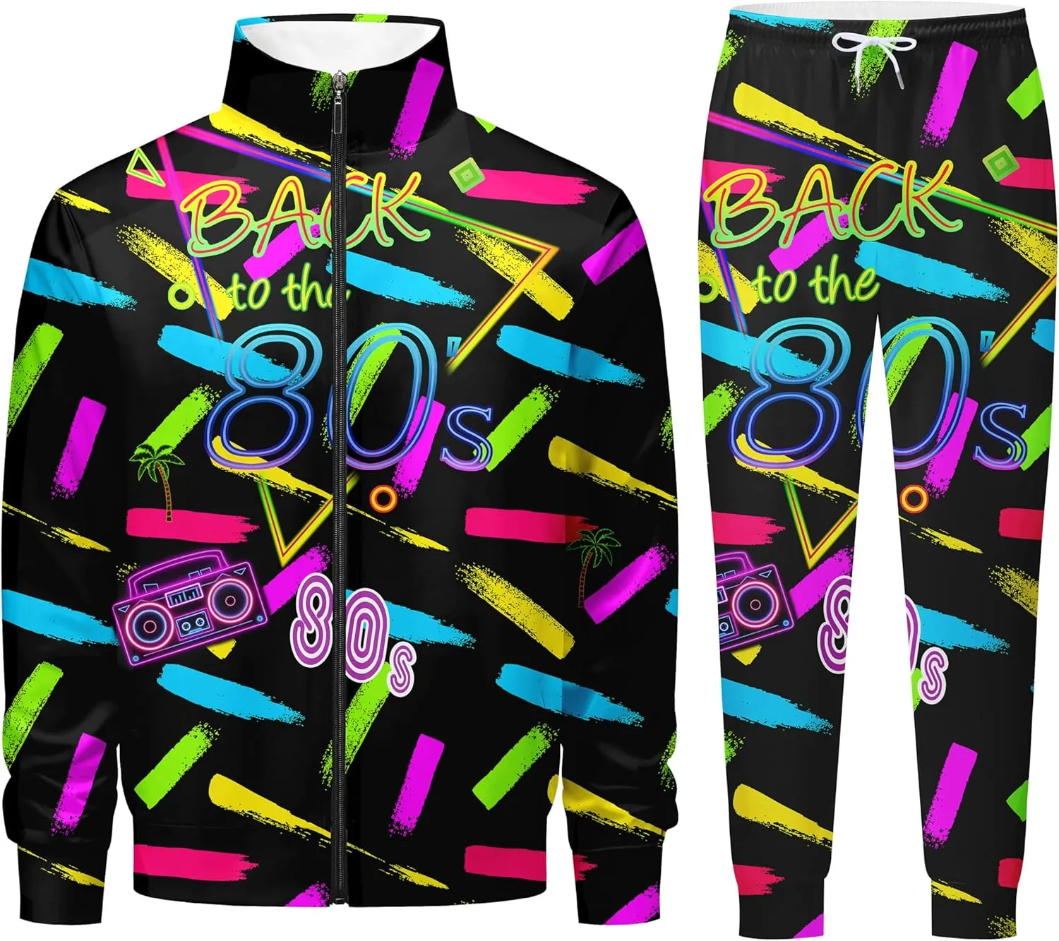 001 80s/90s Outfit for Men, Sweatsuit Set, Tracksuit, 01-S