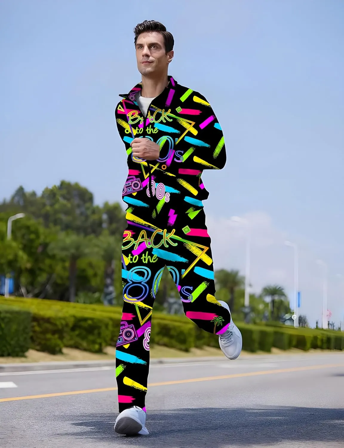 001 80s/90s Outfit for Men, Sweatsuit Set, Tracksuit, 01-S