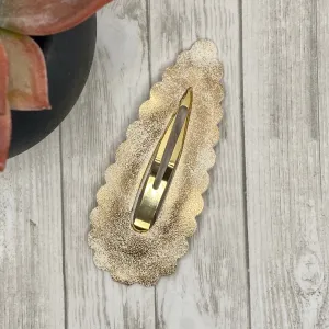 4 Rose Gold Scalloped Snap Clip