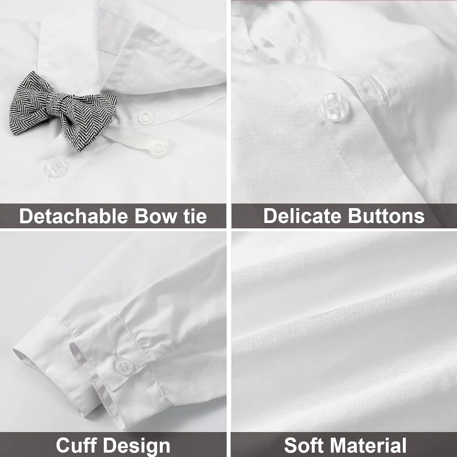 A&J DESIGN Toddler Suit Boys Baby Wedding Dress Clothes Kids Formal Outfit Set with Suspender