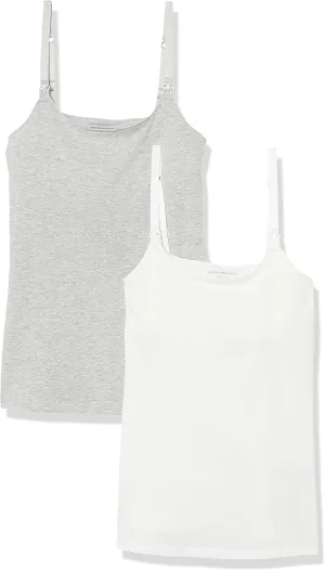 Amazon Essentials Women's Maternity Nursing Friendly Camisole, Pack of 2