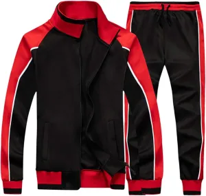 AOTORR Men's Tracksuit 2 Pieces Sweat Suits Casual Full Zip Long Sleeve Outfit Sports Jogging Suits Set