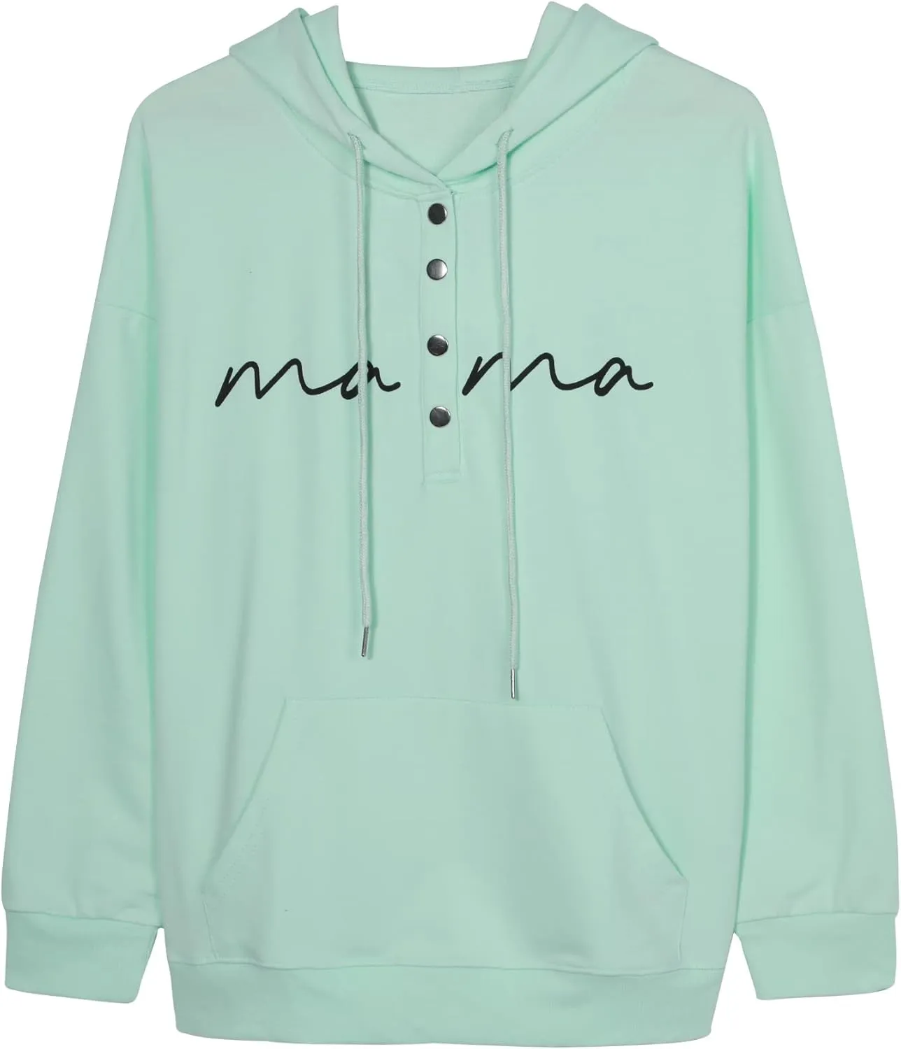 ASTANFY Womens Crewneck Sweatshirt Mama Letter Print Long Sleeve Loose Fashion Pullover Top