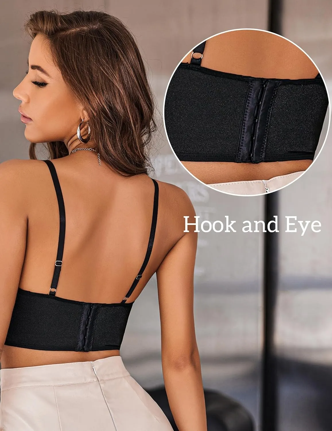 Avidlove Lace Bralettes for Women Y2k Strap Bustier Cami Top V Neck Camisole Lingerie