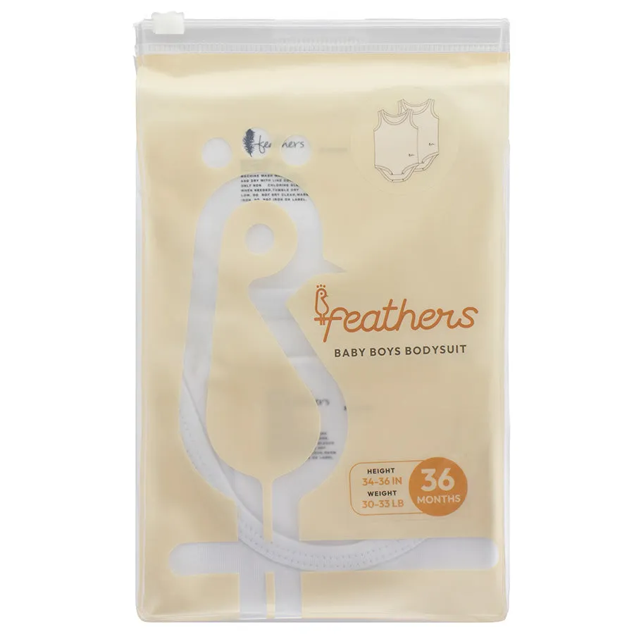 Babies Feathers Sleeveless Undershirts - 2 Pk