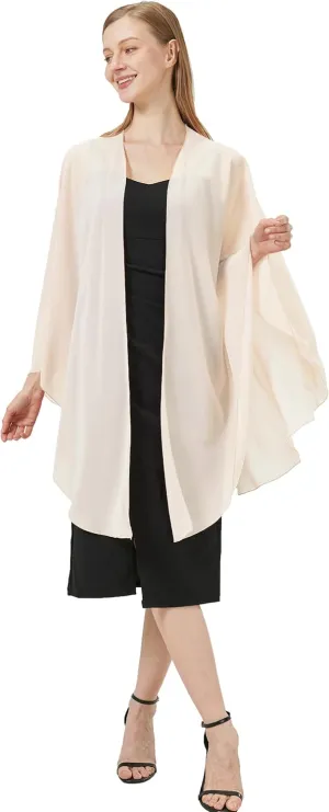 Baoqiya Chiffon Shawls and Wraps Wedding Party Shawl Scarf for Women Bridal Evening Dress on Special Occasion Dresses