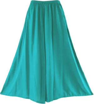 Beautybatik Solid Rayon Women Flowy Loose Palazzo Wide Leg Flare Pants Trouser Plus Size XL 1X 2X 3X