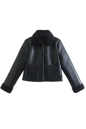 'Beth' Collared Button Short Jacket