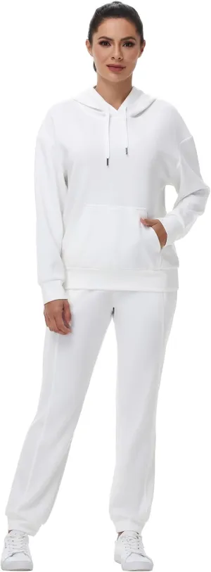 Blaosn Workout 2 Piece Sweatsuits Sets for Women Oversized Hoodie Sweatshirts Jogger Pants Matching Outfits Lounge Clothes