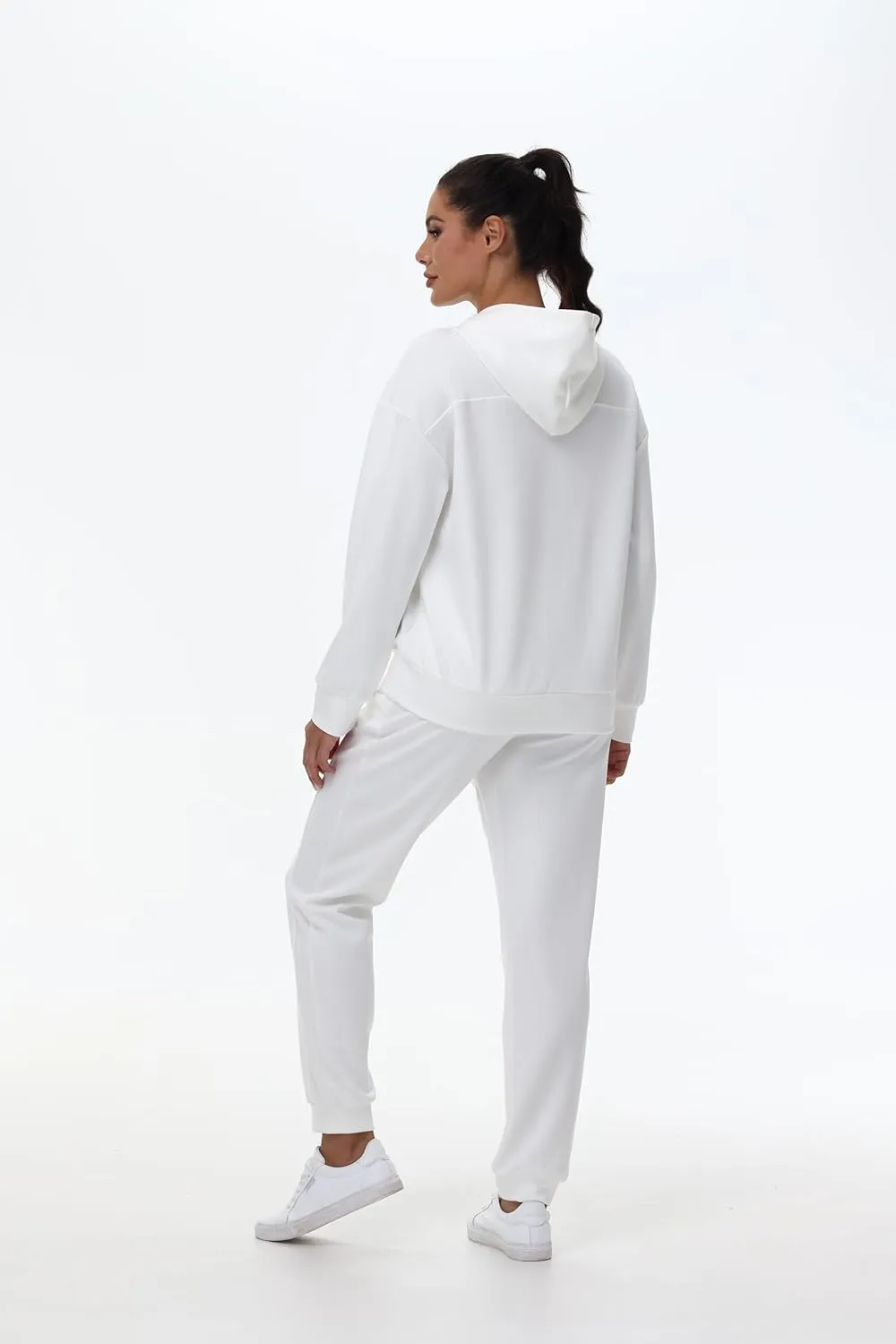 Blaosn Workout 2 Piece Sweatsuits Sets for Women Oversized Hoodie Sweatshirts Jogger Pants Matching Outfits Lounge Clothes