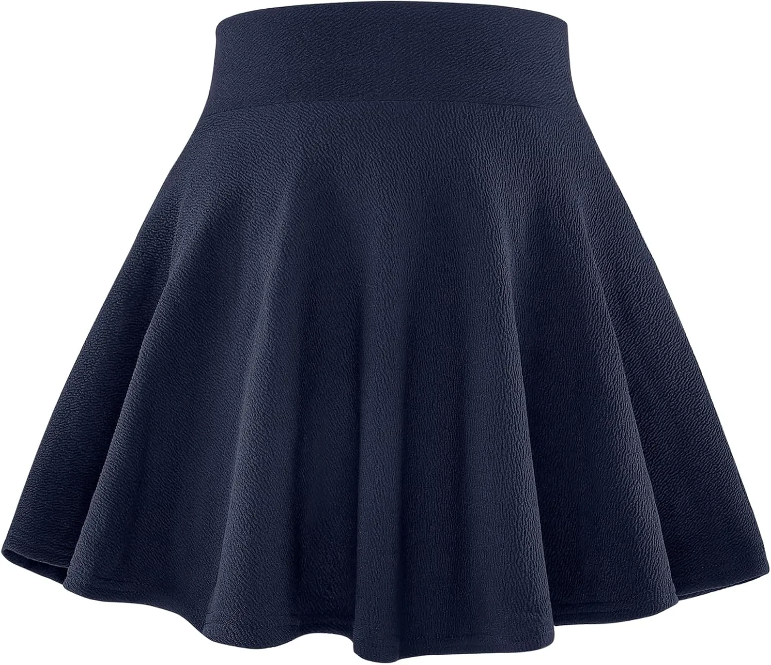 BOOPH Kids Girls Skirt Casual Mini Flare Plain Pleated Stretch Waist Skater Uniform Skirts
