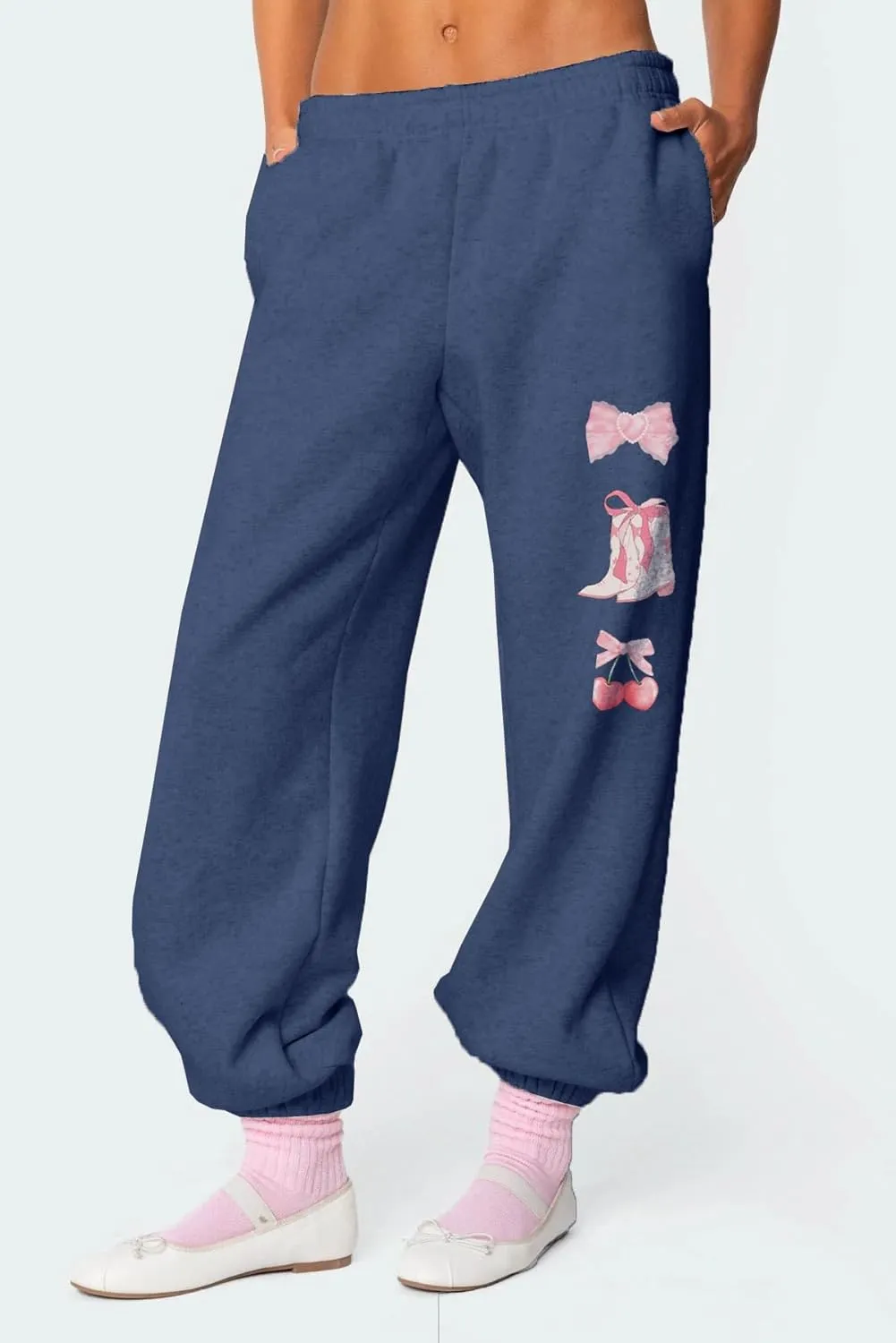 Bow Sweat Set for Women Sweatsuits 2 Piece Set Long Sleeve Oversized Hoodie Sweatpants Matching Tracksuit Preppy