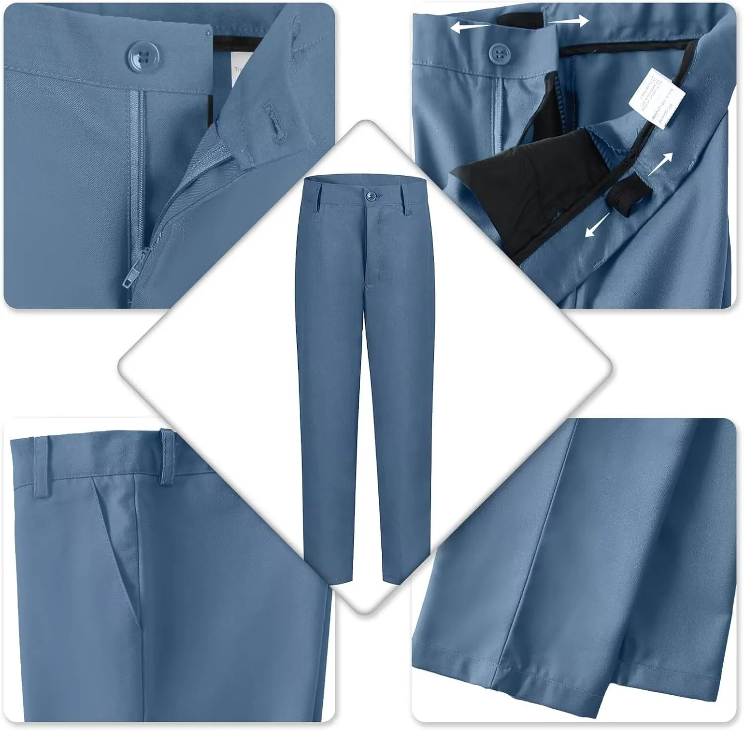 Boy 5-Piece Formal Suit Set Slim Fit Vest Pants Collared Dress Shirt Tie Kids Baby Boy Teen Ring Bearer Gentleman Outfits