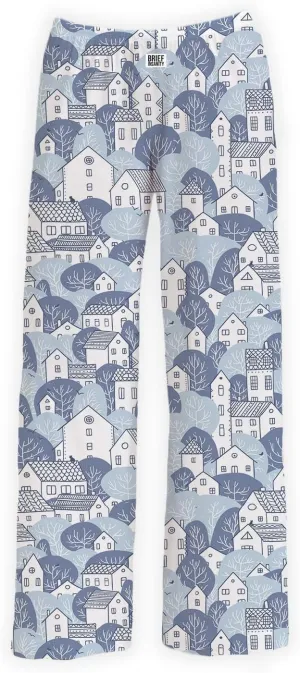 BRIEF INSANITY Holiday & Christmas Themed Pajama Pants Adult Unisex Lounge Wear - Soft & Silky Comfortable Lightweight Pants