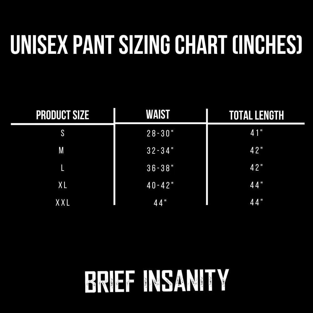 BRIEF INSANITY Holiday & Christmas Themed Pajama Pants Adult Unisex Lounge Wear - Soft & Silky Comfortable Lightweight Pants
