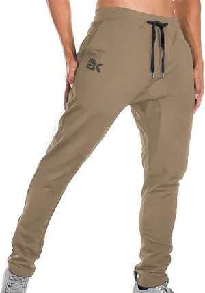BROKIG Mens Jogger Sport Pants, Casual Zipper Gym Workout Sweatpants Pockets