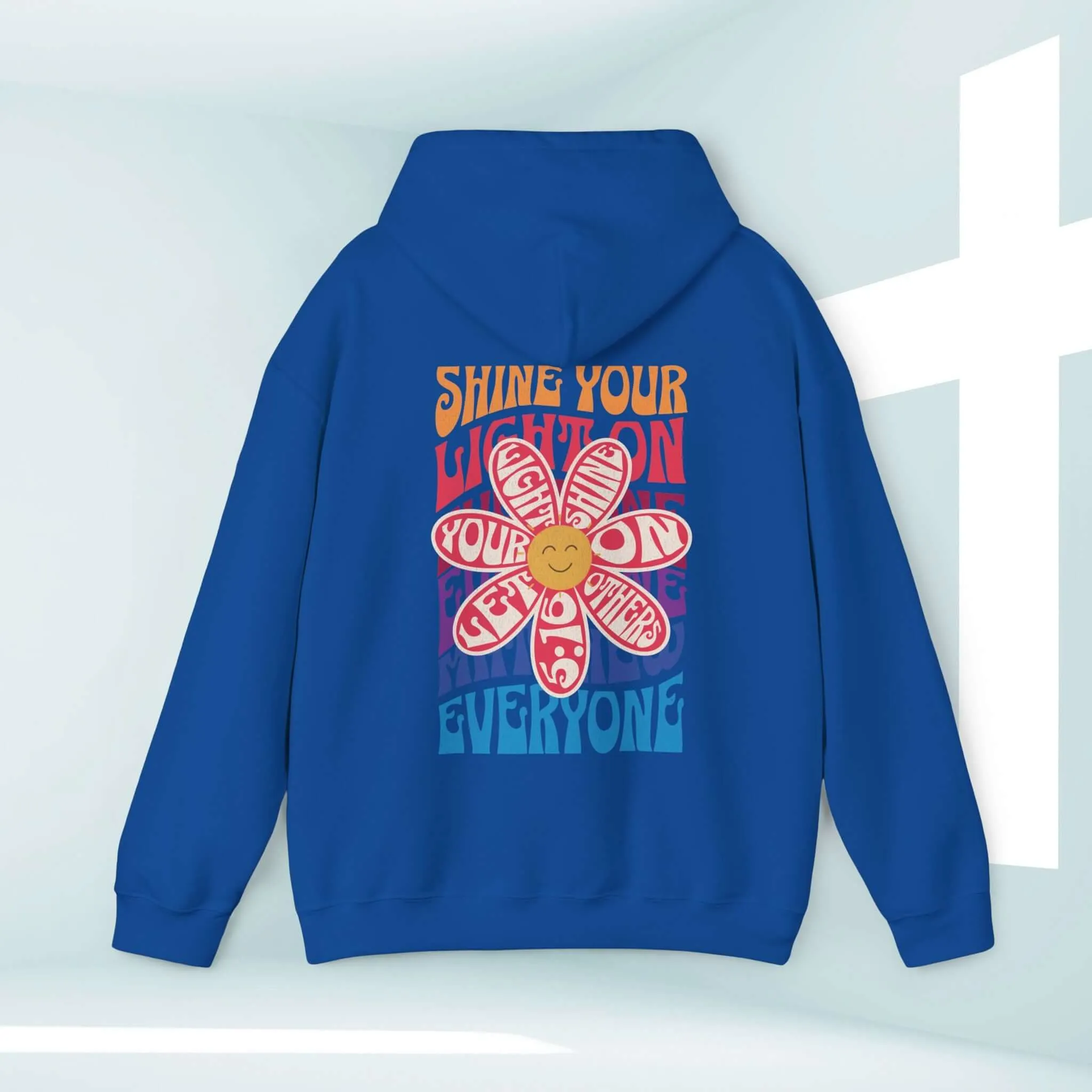 Christian Hoodie, Shine Your Light Boho Hooded Sweatshirt Christian Apparel