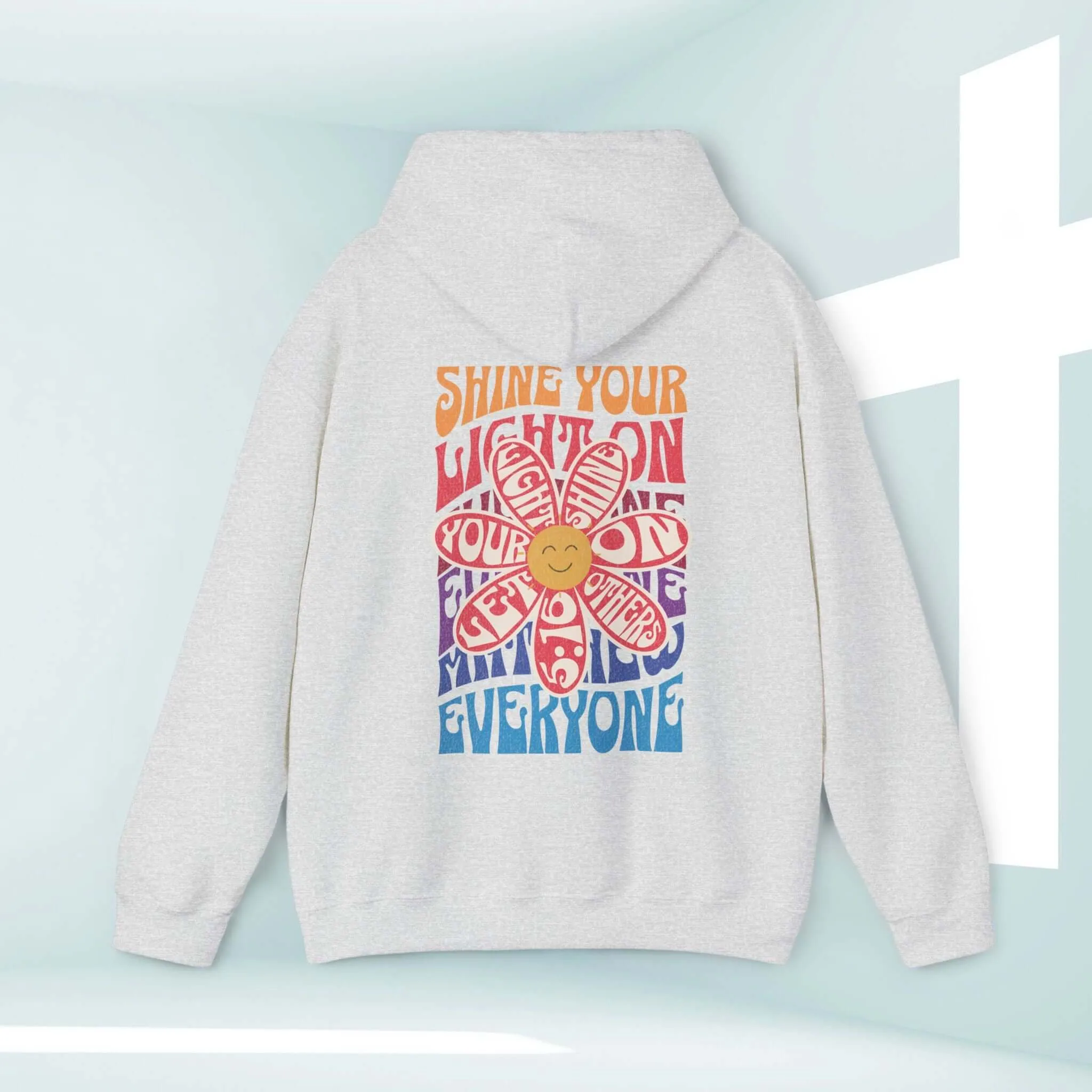 Christian Hoodie, Shine Your Light Boho Hooded Sweatshirt Christian Apparel
