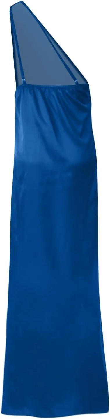 Cocktail Dresses for Women One Shoulder Wedding Guest Prom Graduation Dress Maxi with Slit Formal Gowns Evening Party