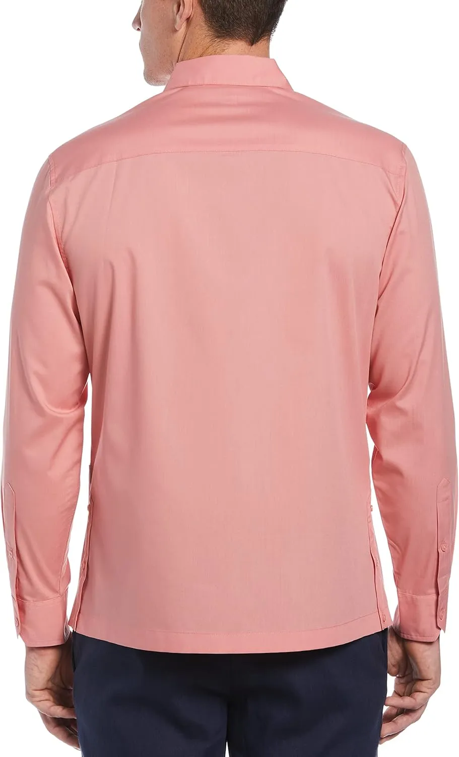 Cubavera Men's Camp Collar Embroidered Long Sleeve Guayabera Shirt