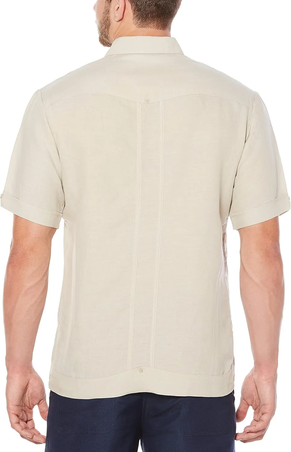 Cubavera Men's Four-Pocket Mini Pintuck Embroidered Authentic Guayabera Shirt, Short Sleeve Button Down