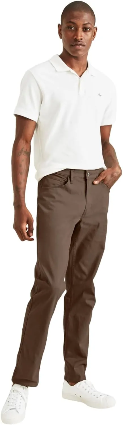 Dockers Men's Straight Fit Jean Cut All Seasons Tech Pants (Standard and Big & Tall), Smokey Hazelnut, 42W x 32L