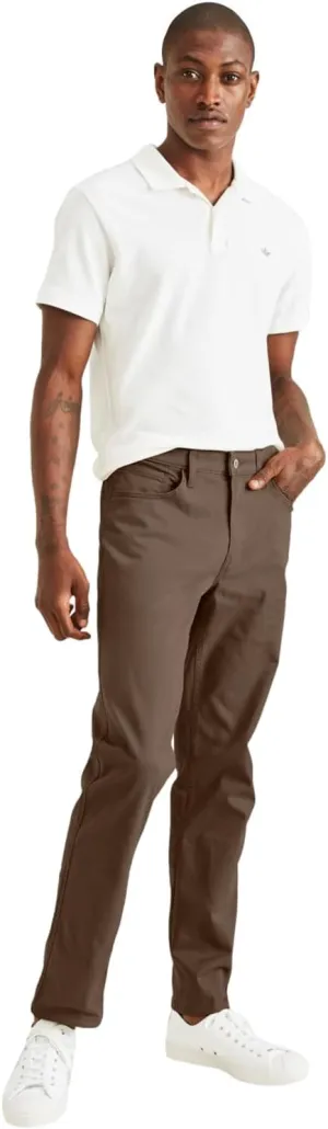 Dockers Men's Straight Fit Jean Cut All Seasons Tech Pants (Standard and Big & Tall), Smokey Hazelnut, 42W x 32L