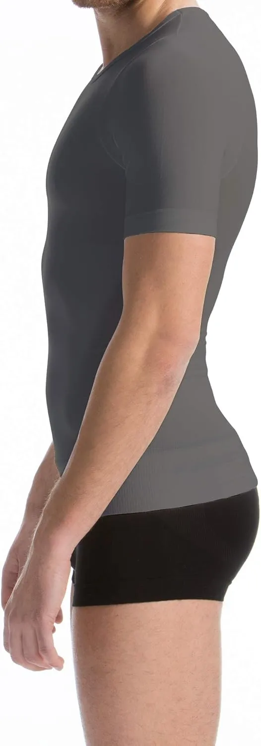 Farmacell Short Sleeve Compression Shirt Men Made in Italy - Seamless Shapewear Tummy Control - T Shirt Body Shaper - 419