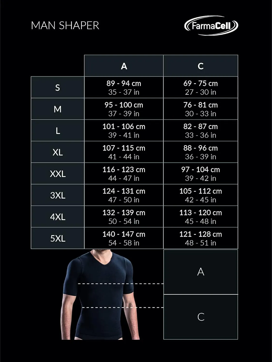 Farmacell Short Sleeve Compression Shirt Men Made in Italy - Seamless Shapewear Tummy Control - T Shirt Body Shaper - 419