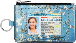 Fintie Zip ID Case Card Holder, Slim Coin Purse Wallet RFID Blocking Change Pouch with Key Chain