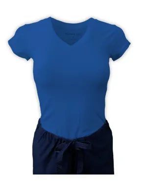 Flexibilitee Women's V-Neck Short Sleeve Tee | Royal