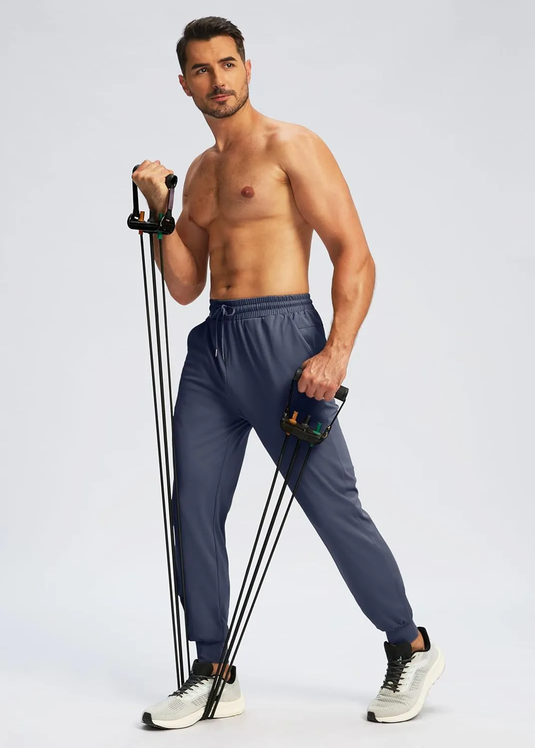 G Gradual Men's Joggers with Zipper Pockets Workout Track Pants Stretch Sweatpants for Men Athletic, Gym, Running