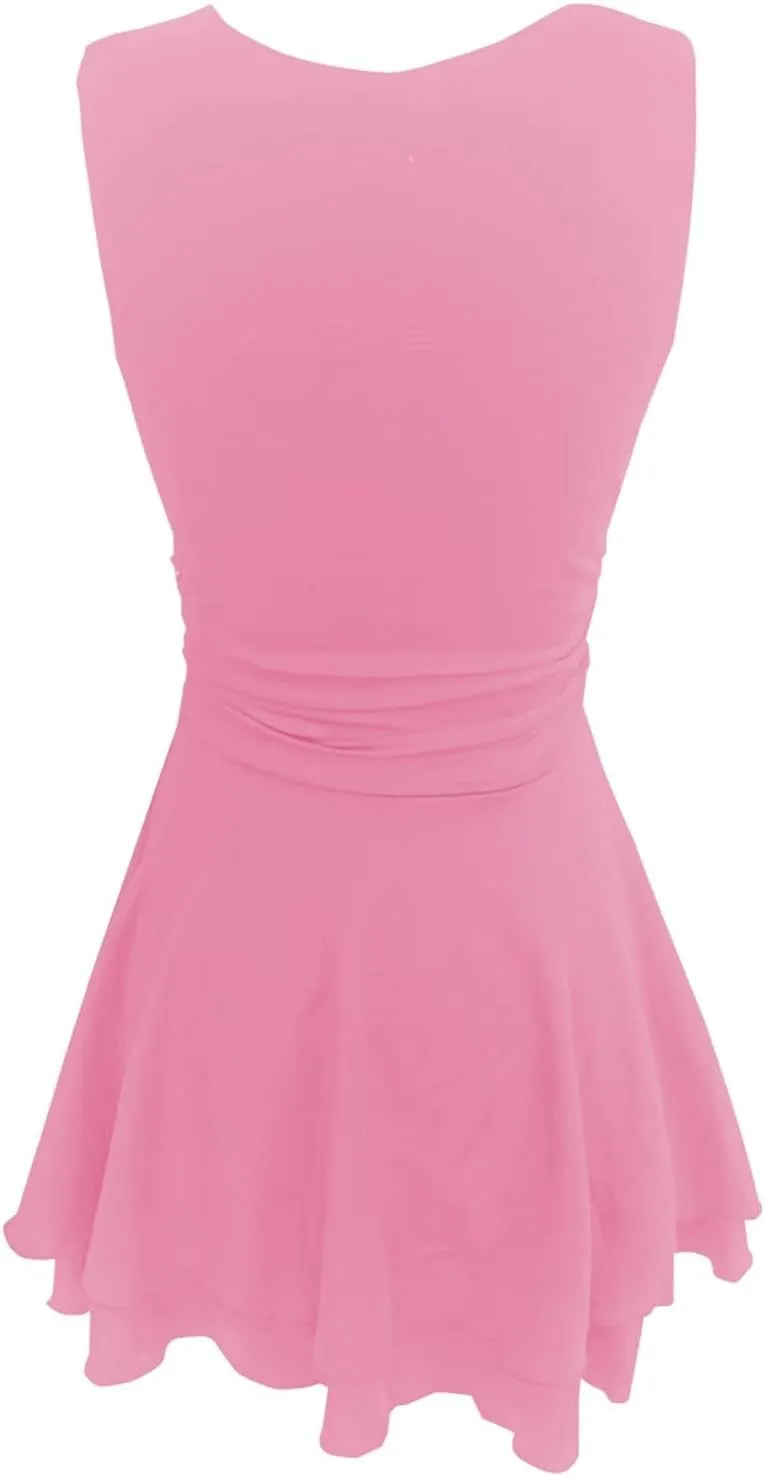 Going Out Dresses for Women Square Neck Ruffle Hem Mini Dress Ruched Waist Short Party Dresses Beach Vacation Outfits