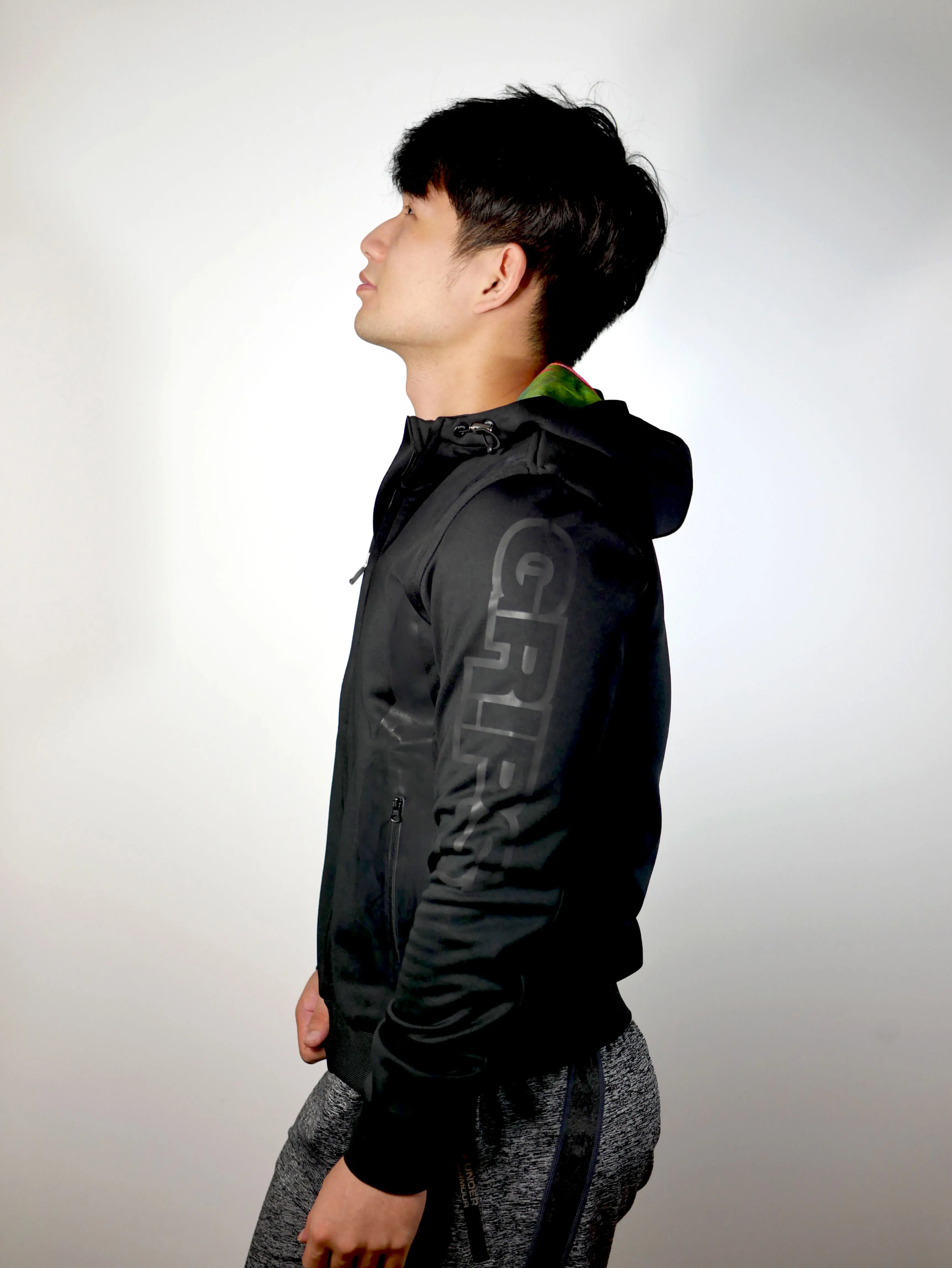 GRIPS POLAR FLEECE HOODIE - Black