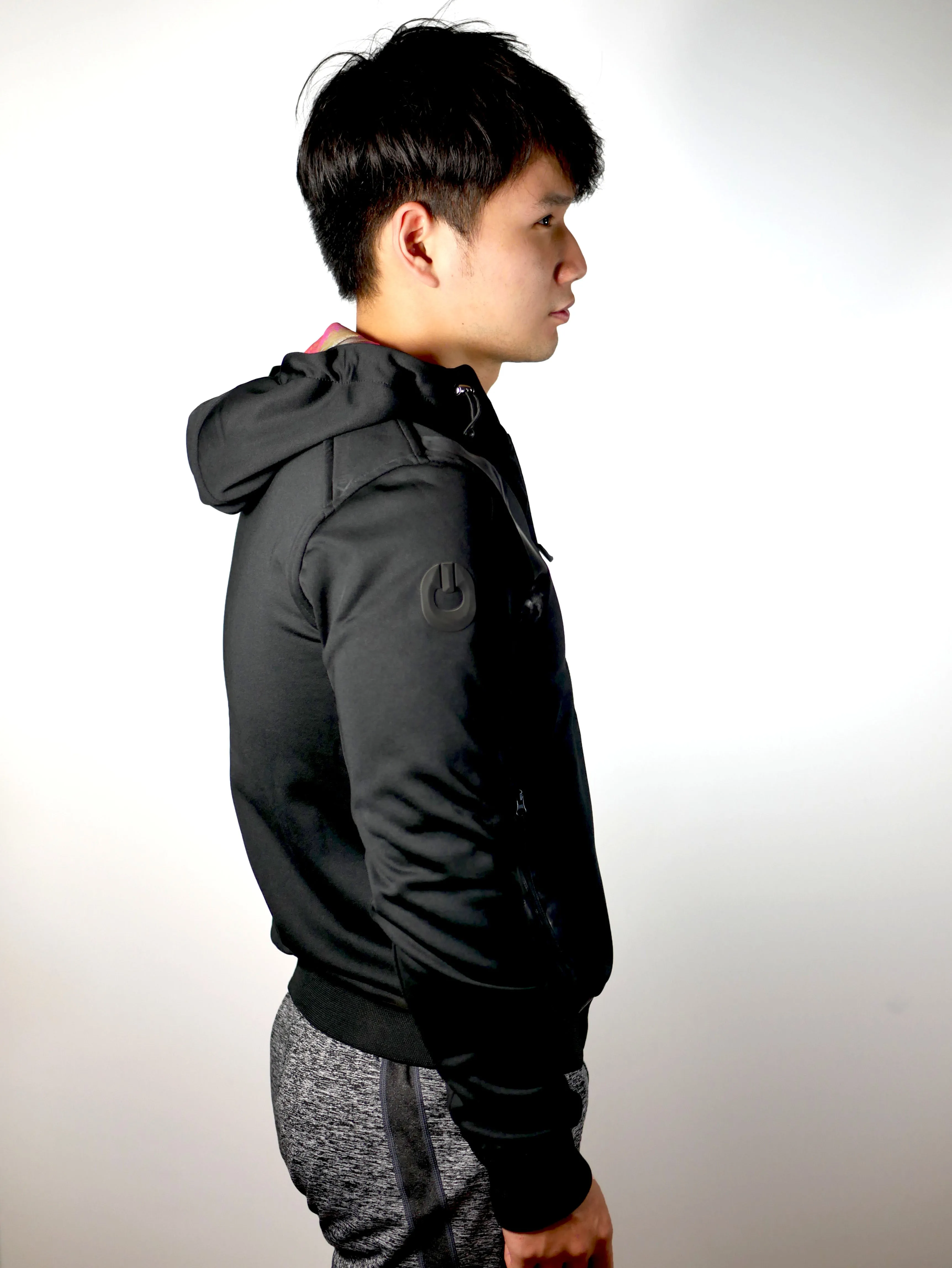 GRIPS POLAR FLEECE HOODIE - Black