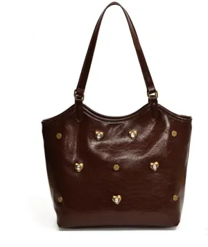 Hobo Bag for Women Work Tote Bag Studded Purse Coquette Purse Y2k Vegan Leather Bag Aesthetics Purse