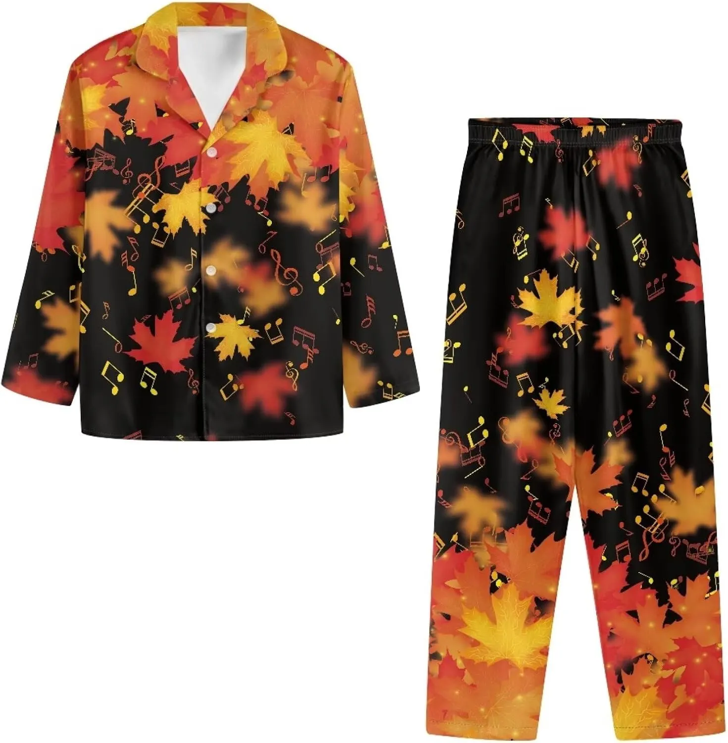 HUGS IDEA Fall Pajama Sets Soft Comfy Button Down Nightwear Long Sleeve Lounge Outfits Pj Set with Pockets