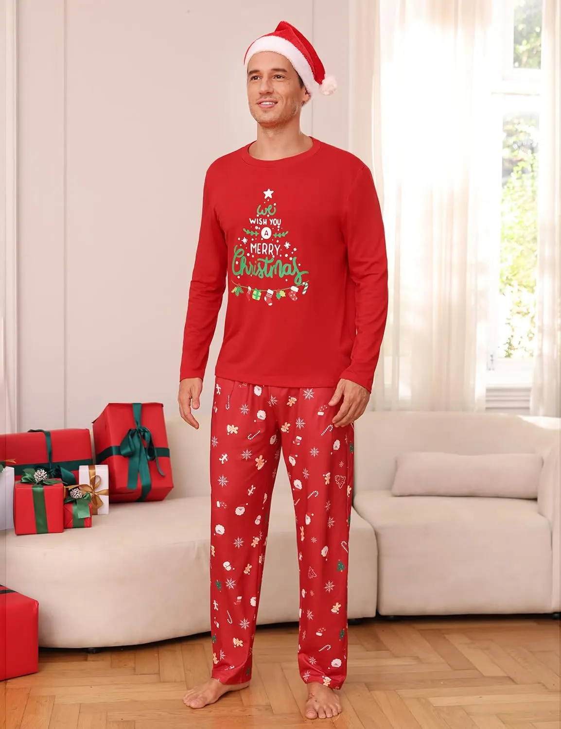 iClosam Family Christmas Pajamas Matching Sets Christmas Pjs Sleepwear Xmas Jammies for Women/Men