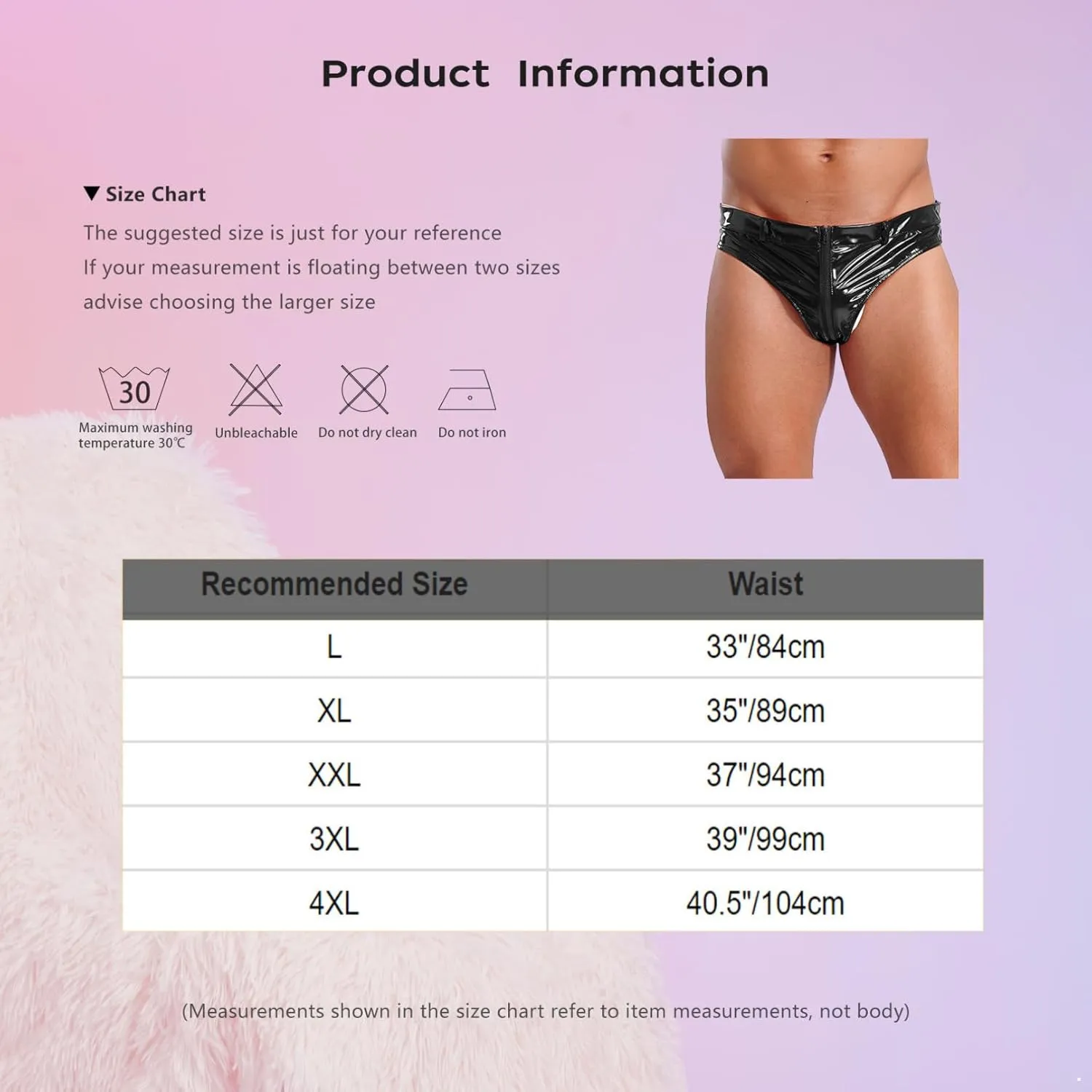 iiniim Mens Patent Leather Bulge Pouch Bikini Briefs Underwear Zipper Briefs Knickers Shorts Clubwear