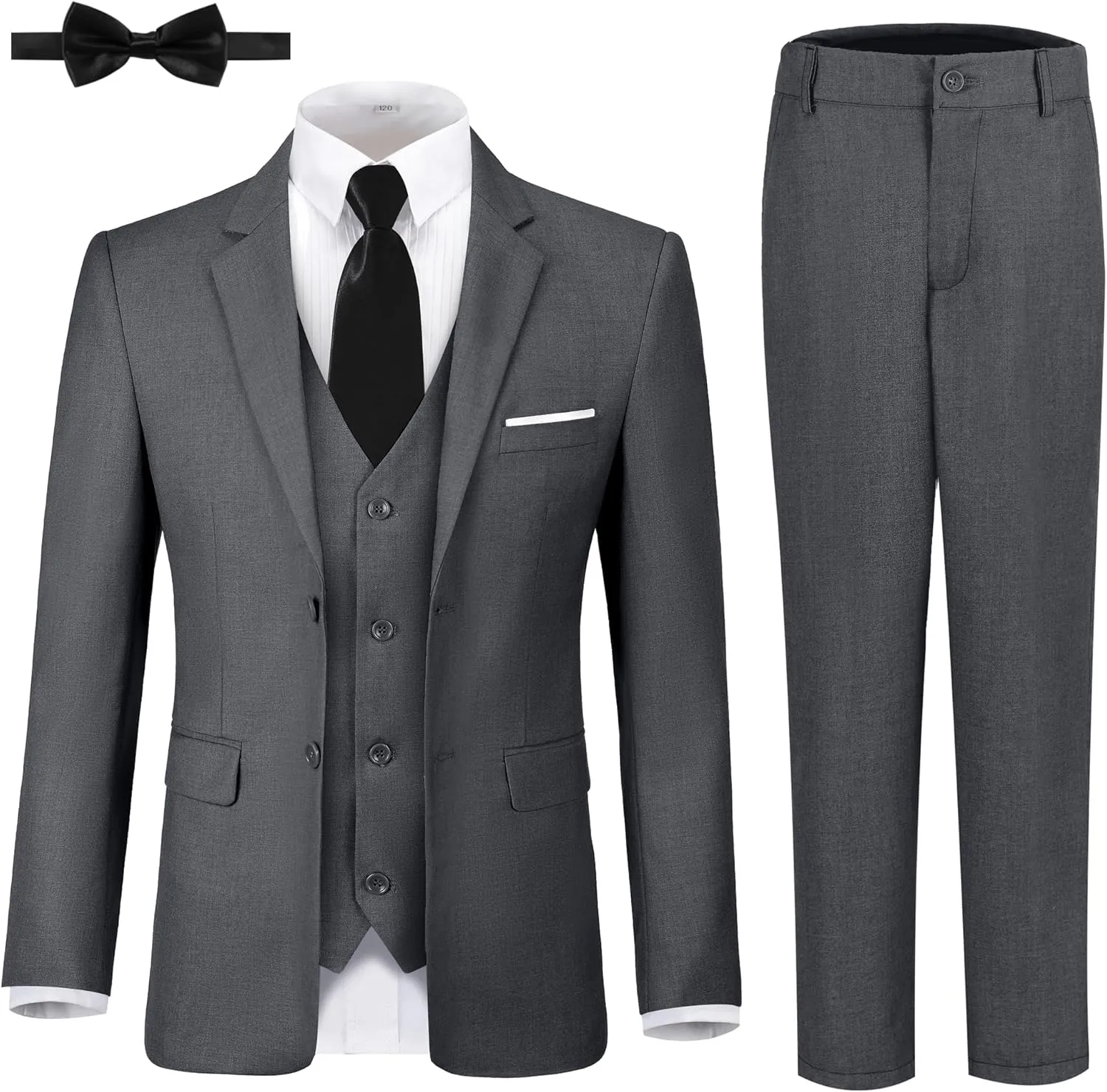 JPF Boy's Formal Suit Set Slim Fit Kids Tuxedo Suits for Wedding Teen Toddler Boy Dress Suit Outfit