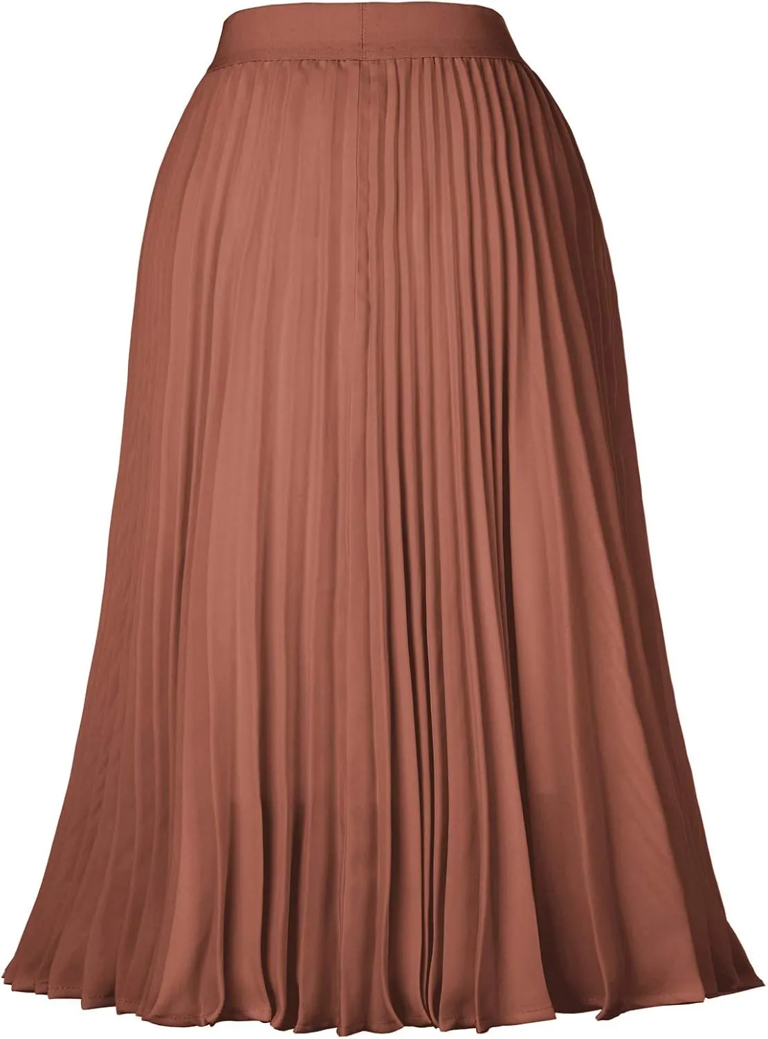 Kate Kasin Women's High Waist Pleated A-Line Swing Skirt KK659