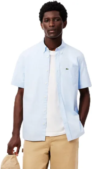 Lacoste Men's Short Sleeved Regular Fit Gingham Print Shirt