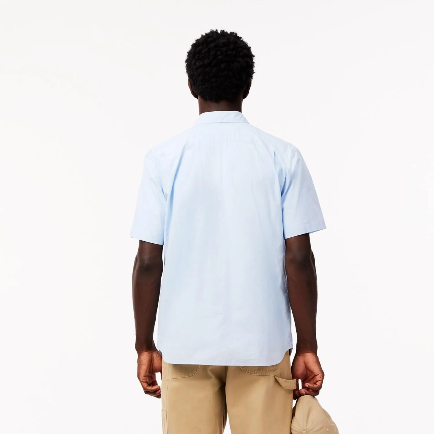 Lacoste Men's Short Sleeved Regular Fit Gingham Print Shirt