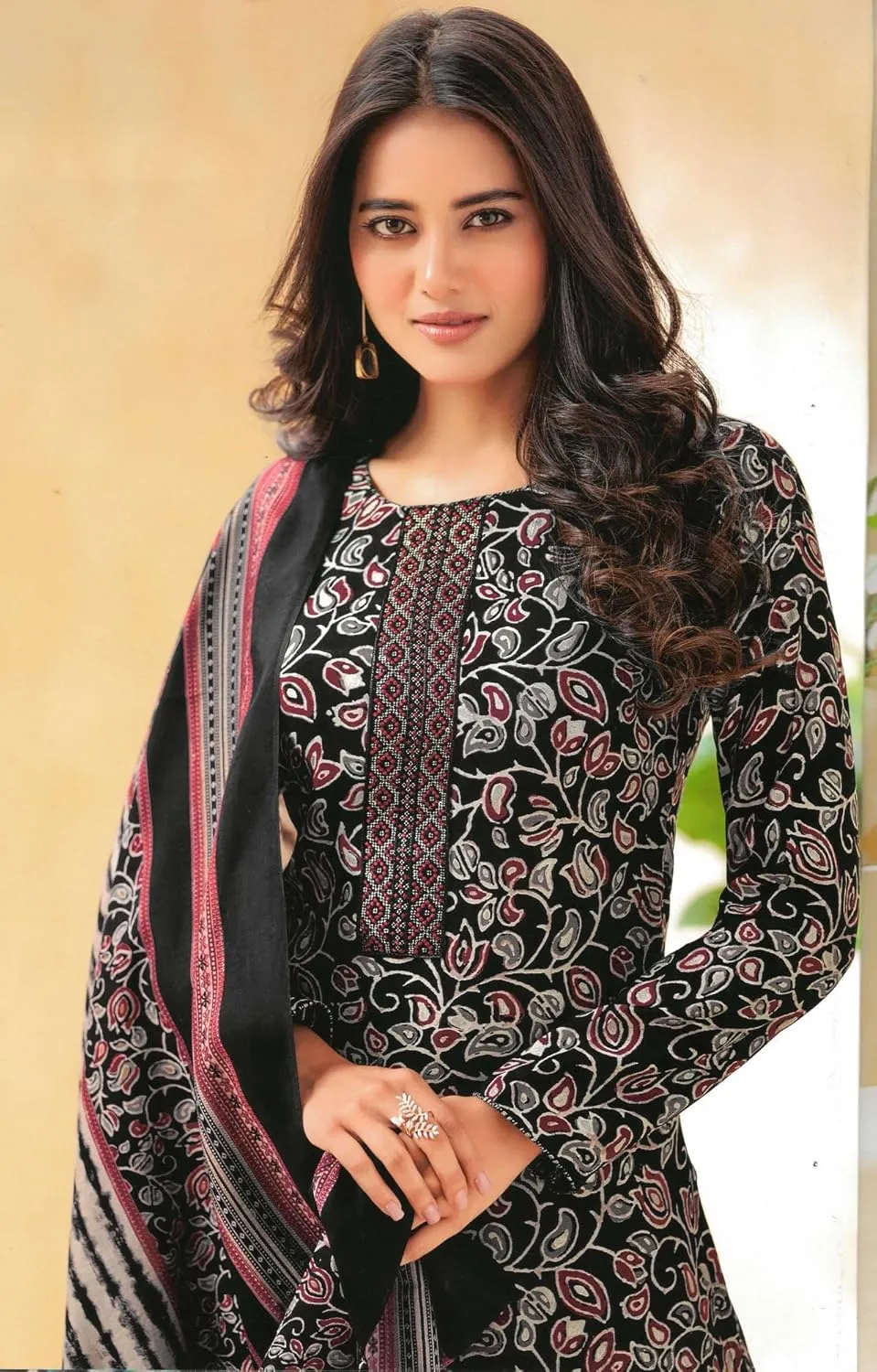 ladyline Modal Silk Printed Embroidered Salwar Kameez Indian Bollywood Pakistani Dress