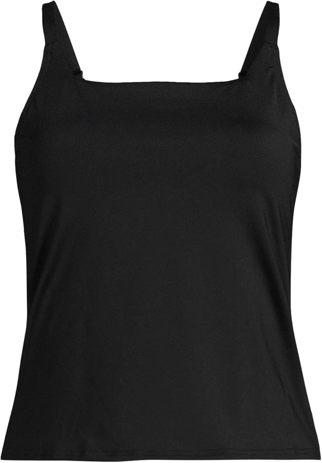 Lands' End Women's Chlorine Resistant Square Neck Tankini Swimsuit Top