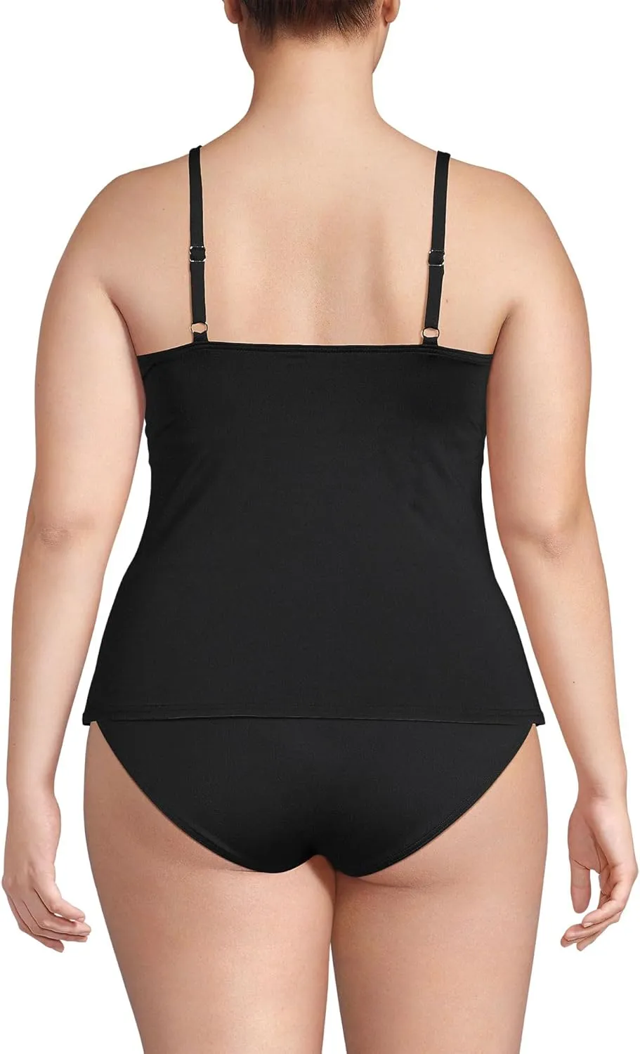 Lands' End Women's Chlorine Resistant Square Neck Tankini Swimsuit Top
