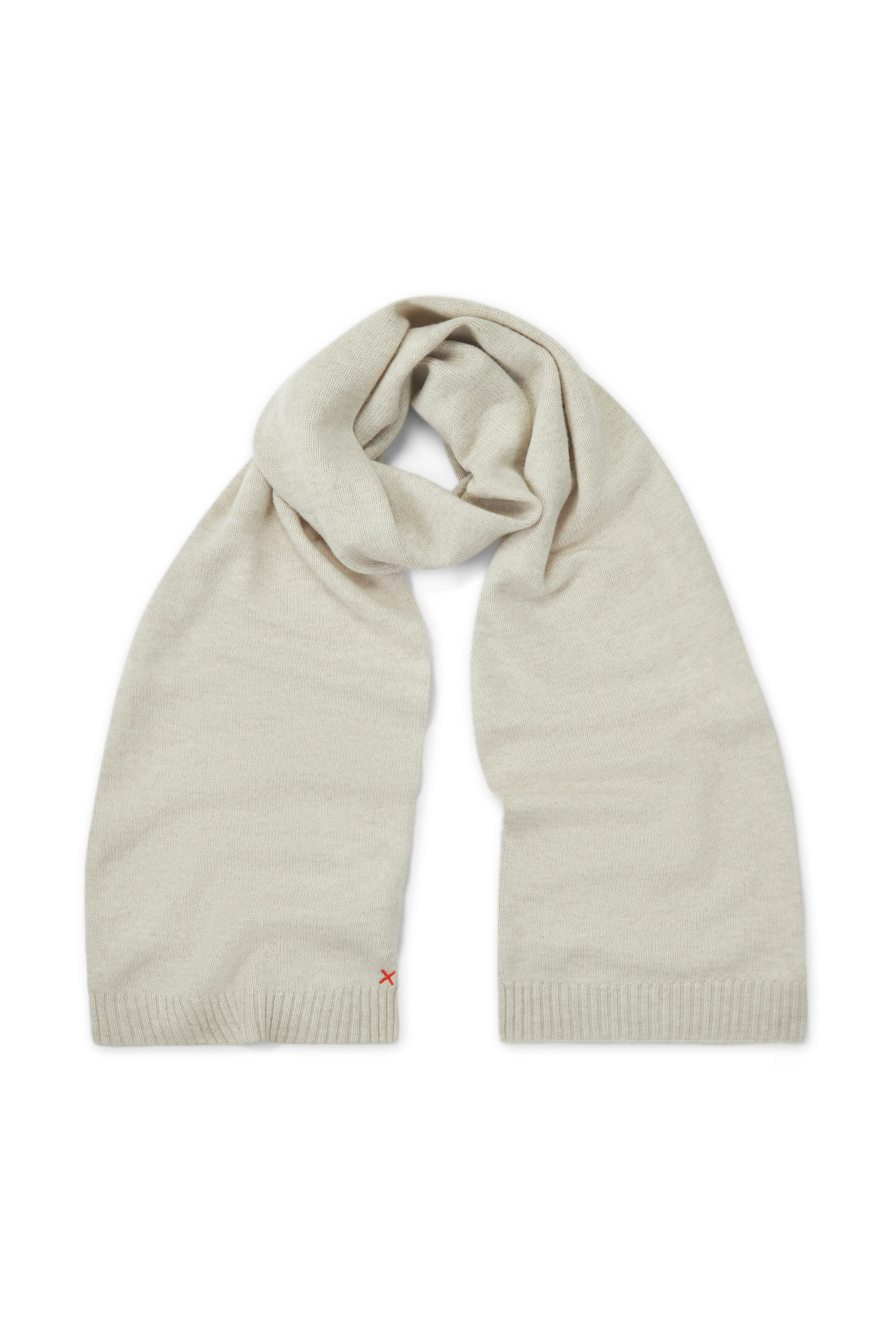Light-Oatmeal Wool-Cashmere Scarf